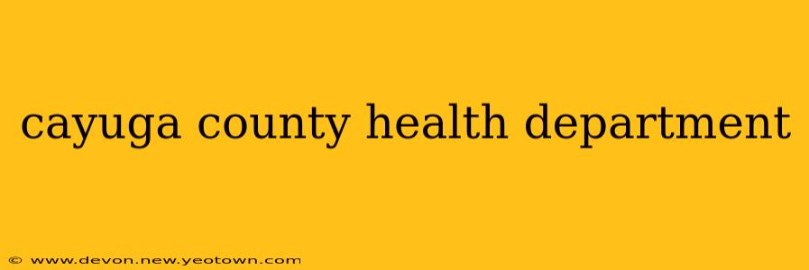 cayuga county health department