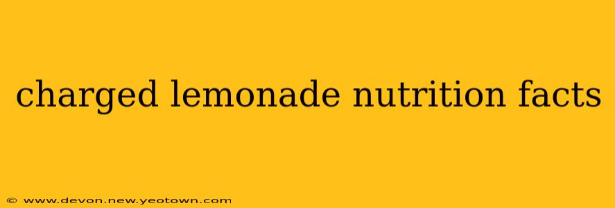 charged lemonade nutrition facts