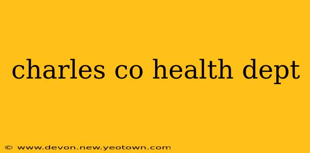 charles co health dept