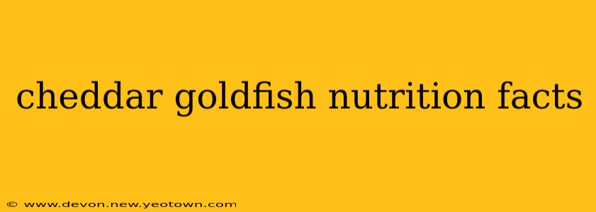cheddar goldfish nutrition facts