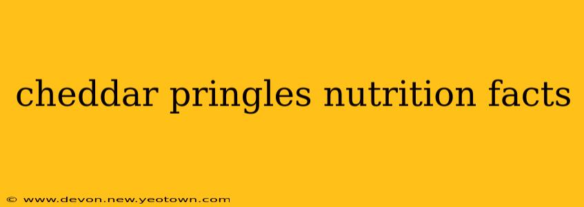 cheddar pringles nutrition facts