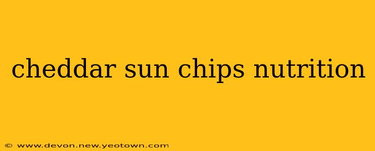 cheddar sun chips nutrition