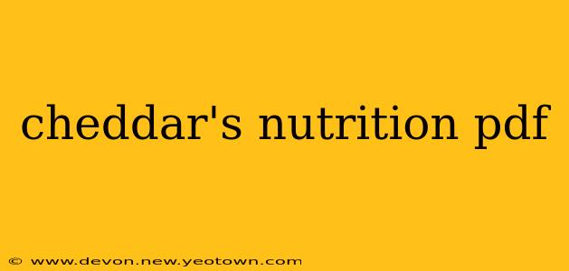 cheddar's nutrition pdf