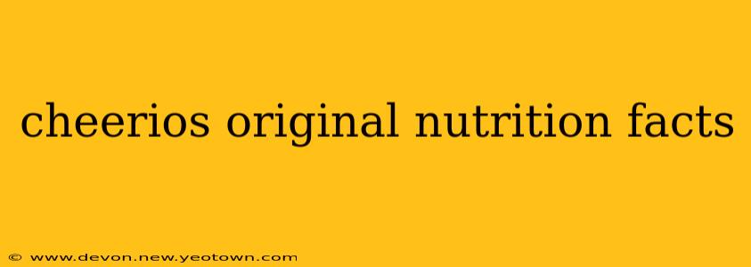 cheerios original nutrition facts