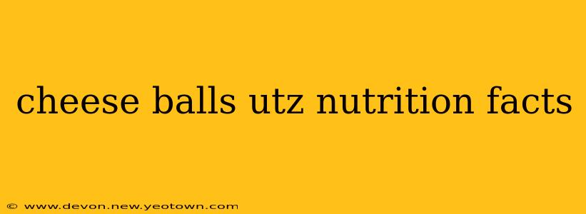 cheese balls utz nutrition facts