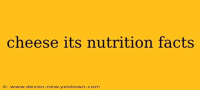 cheese its nutrition facts