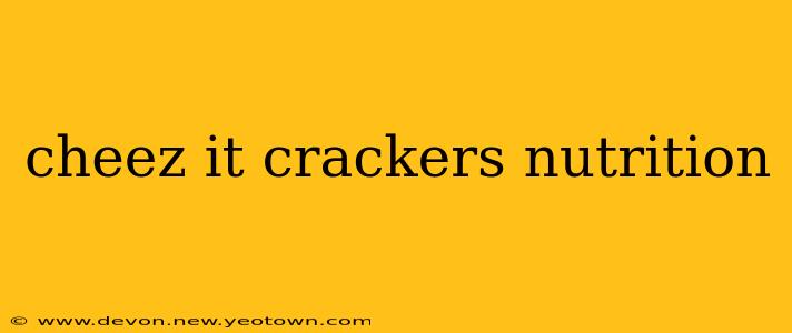 cheez it crackers nutrition