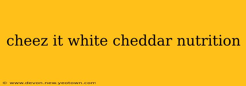 cheez it white cheddar nutrition
