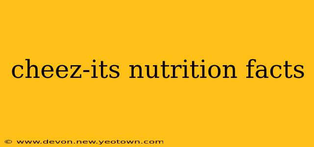 cheez-its nutrition facts