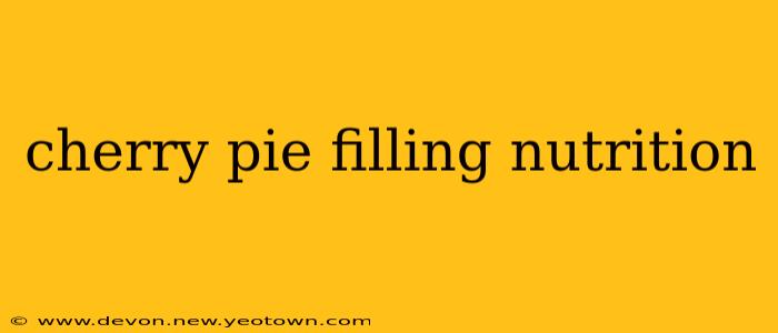 cherry pie filling nutrition