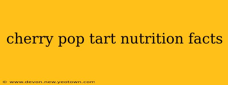 cherry pop tart nutrition facts