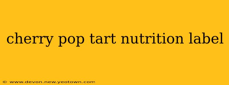 cherry pop tart nutrition label