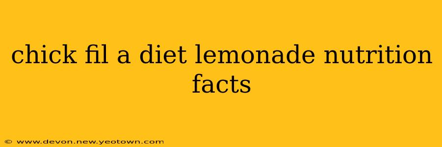 chick fil a diet lemonade nutrition facts