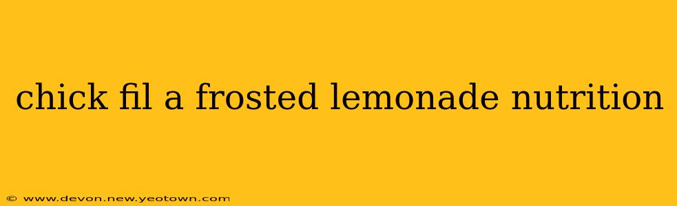 chick fil a frosted lemonade nutrition