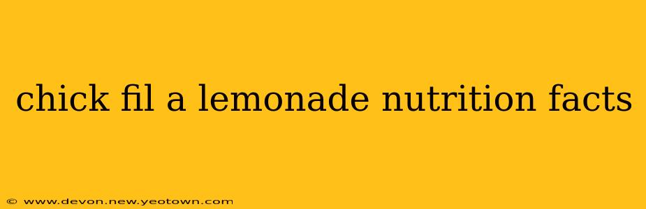 chick fil a lemonade nutrition facts