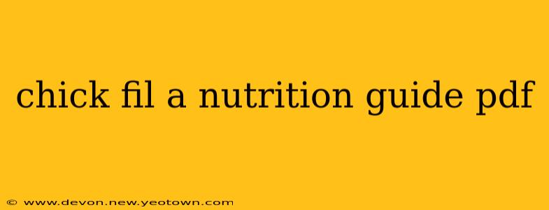 chick fil a nutrition guide pdf