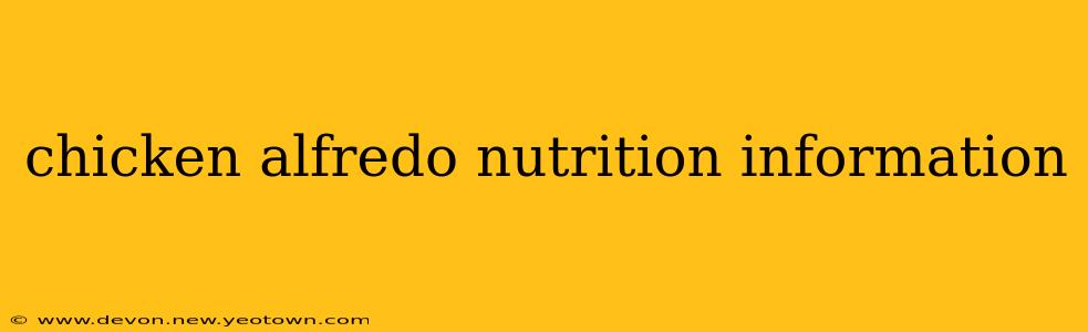 chicken alfredo nutrition information