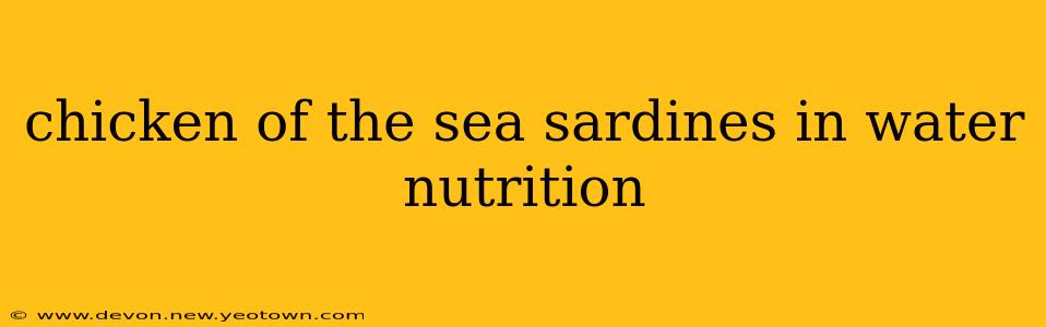 chicken of the sea sardines in water nutrition