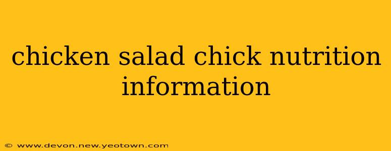 chicken salad chick nutrition information