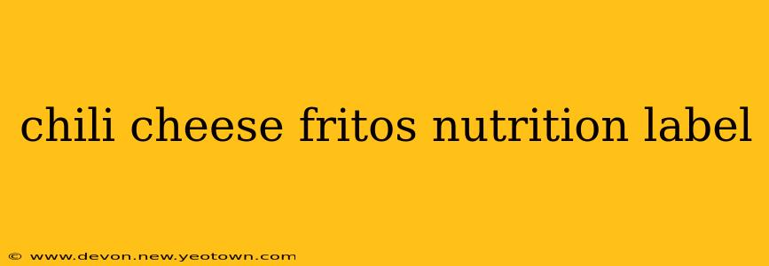 chili cheese fritos nutrition label