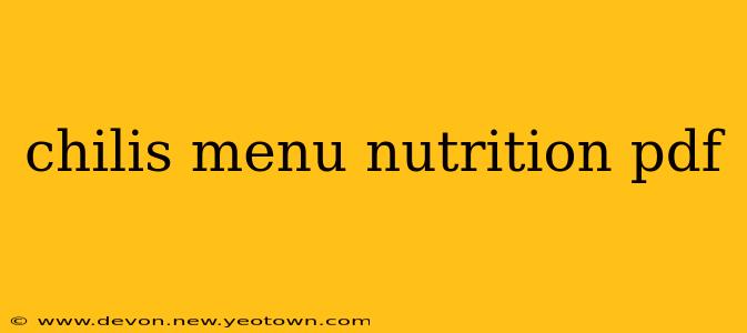 chilis menu nutrition pdf