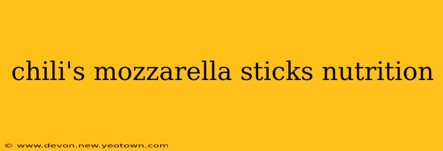 chili's mozzarella sticks nutrition