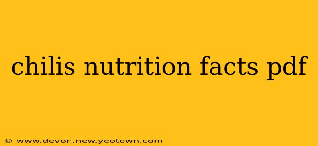 chilis nutrition facts pdf