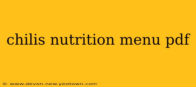 chilis nutrition menu pdf
