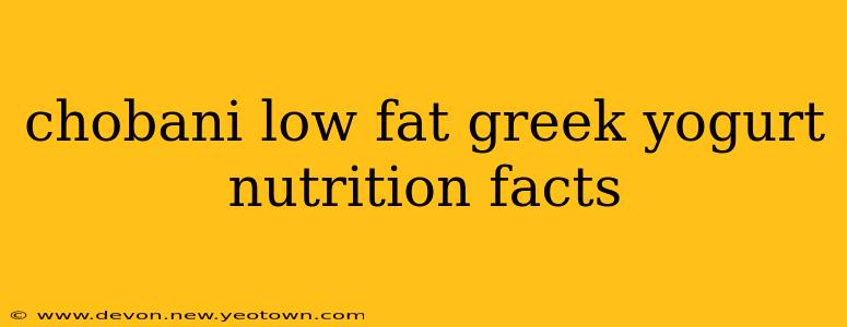 chobani low fat greek yogurt nutrition facts