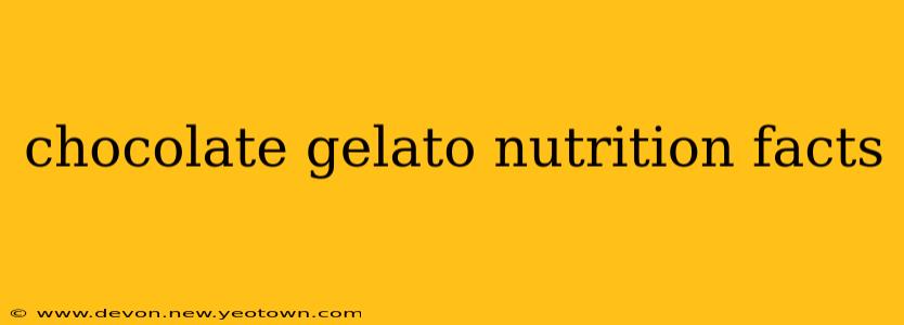 chocolate gelato nutrition facts
