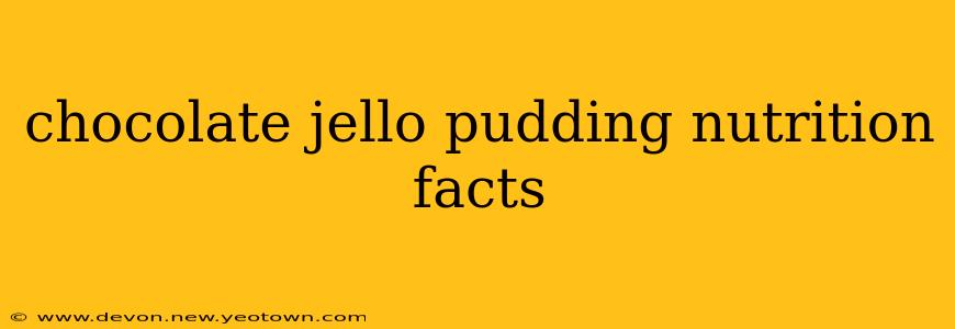 chocolate jello pudding nutrition facts