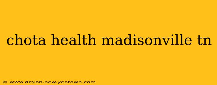 chota health madisonville tn