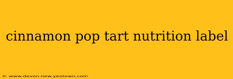 cinnamon pop tart nutrition label
