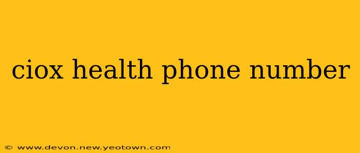ciox health phone number