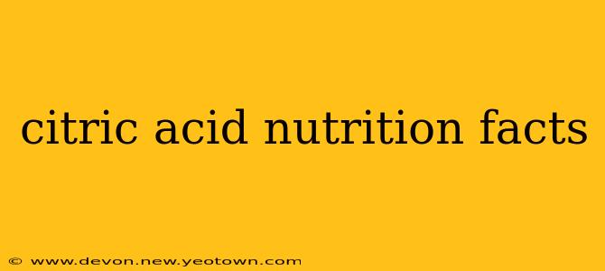 citric acid nutrition facts