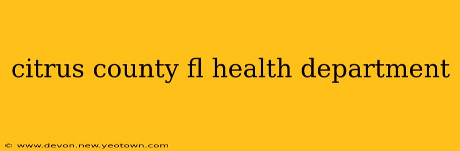 citrus county fl health department