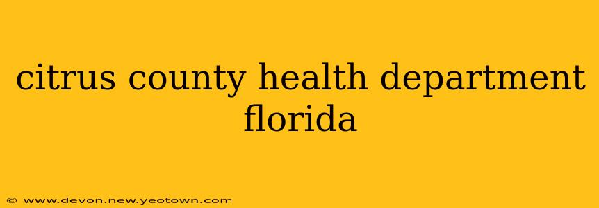 citrus county health department florida