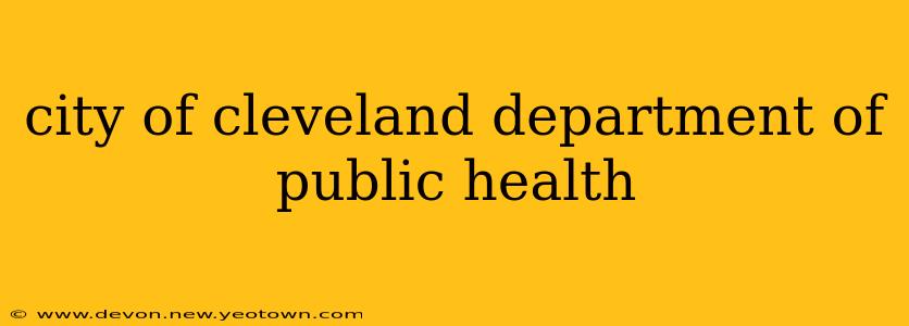 city of cleveland department of public health