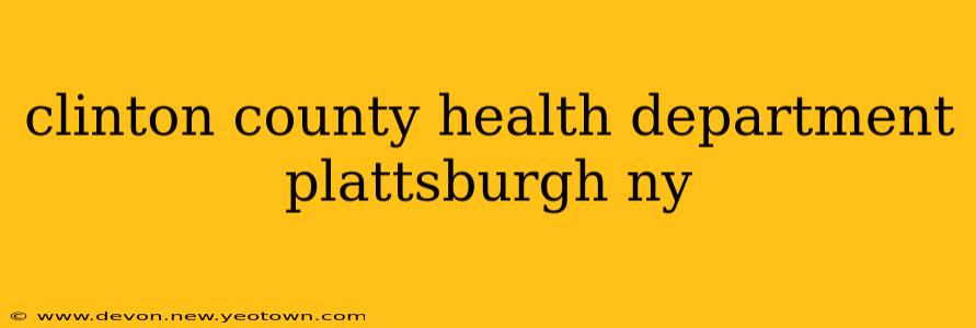 clinton county health department plattsburgh ny