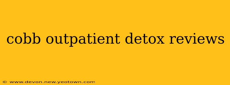 cobb outpatient detox reviews