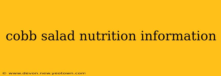 cobb salad nutrition information