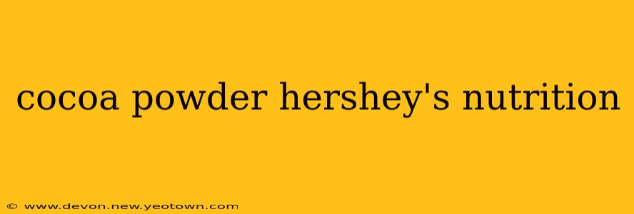 cocoa powder hershey's nutrition