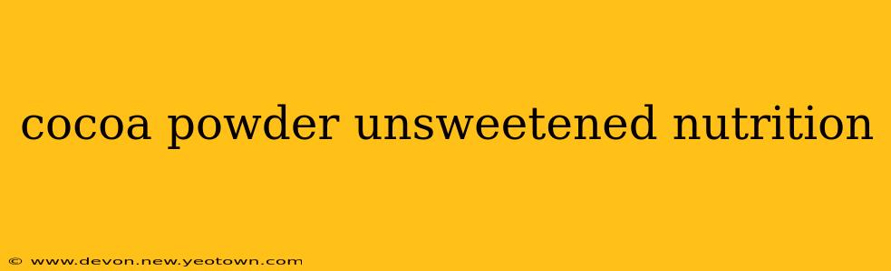 cocoa powder unsweetened nutrition