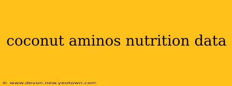 coconut aminos nutrition data