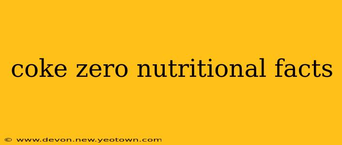 coke zero nutritional facts