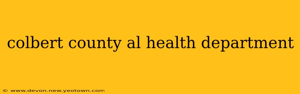 colbert county al health department