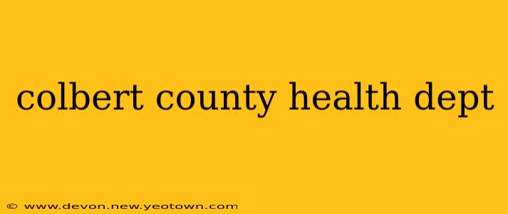 colbert county health dept