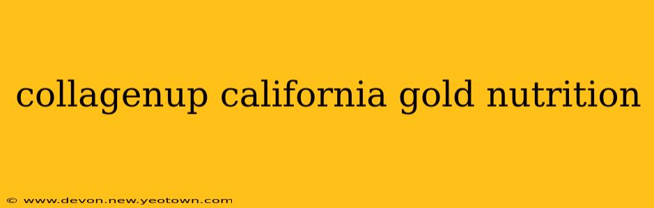 collagenup california gold nutrition