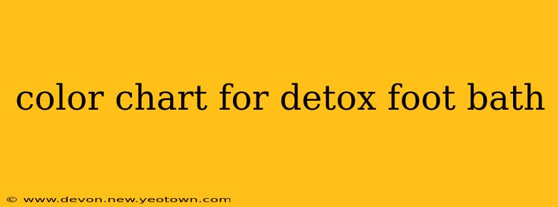 color chart for detox foot bath