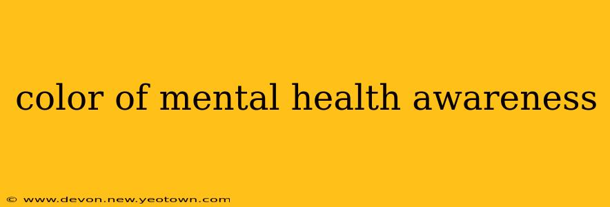 color of mental health awareness